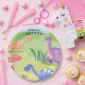 恐竜の世界のハッピーバースデー ペーパープレート (パーティー)