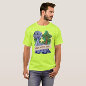 恐竜の世界の引用 Tシャツ (正面フル)