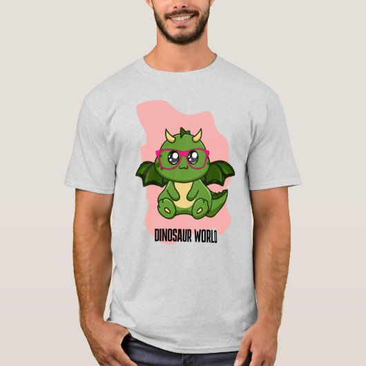 恐竜の世界の引用 Tシャツ (正面)