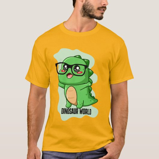 恐竜の世界の引用 Tシャツ (正面)