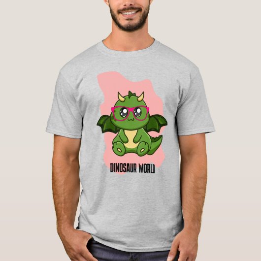 恐竜の世界の引用 Tシャツ (正面)