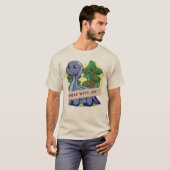 恐竜の世界の引用 Tシャツ (正面フル)