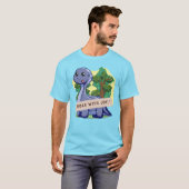 恐竜の世界の引用 Tシャツ (正面フル)