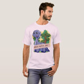 恐竜の世界の引用 Tシャツ (正面フル)