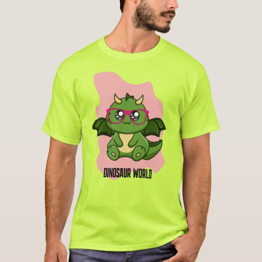 恐竜の世界の引用 Tシャツ (正面)