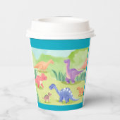 恐竜の世界ハッピーバースデーターコイズ 紙コップ (裏面)