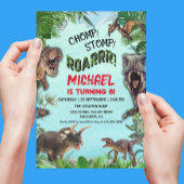 恐竜の世界子供の誕生日パーティー 招待状