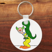 恐竜の乗馬ピエロ キーホルダー (正面)