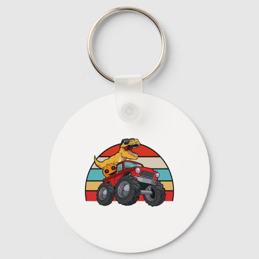 恐竜の乗馬モンスタートラック怠惰ハロウィンコスト キーホルダー (正面)