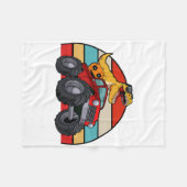 恐竜の乗馬モンスタートラック怠惰ハロウィンコスト フリースブランケット (正面(横))