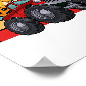 恐竜の乗馬モンスタートラック怠惰ハロウィンコスト ポスター (角)