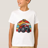 恐竜の乗馬モンスタートラック怠惰ハロウィンコスト Tシャツ (正面)