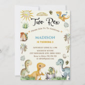 恐竜の二レックス君 招待状 (正面)