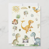 恐竜の二レックス君 招待状 (裏面)