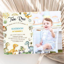 恐竜の二レックス少年 招待状