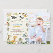 恐竜の二レックス少年 招待状 (正面)