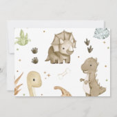 恐竜の二レックス 2歳の誕生日パーティー 招待状 (裏面)