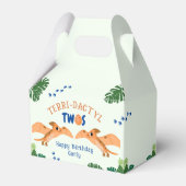 恐竜の二番目の誕生日の緑のおもしろいプテロダクティル フェイバーボックス (正面サイド)