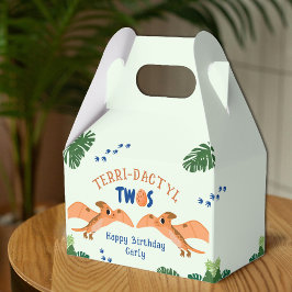 恐竜の二番目の誕生日の緑のおもしろいプテロダクティル フェイバーボックス