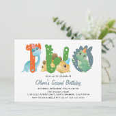 恐竜の二番目の誕生日パーティー 招待状 (スタンド正面)