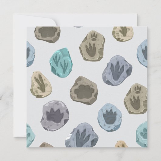 恐竜の交差点、Tレックス赤ちゃんシャワー 招待状 (裏面)