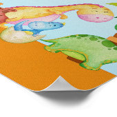 恐竜の保育園プリント 恐竜 子供部屋 ポスター (角)