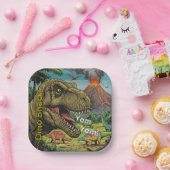 恐竜の先史時代のパーティー ペーパープレート (パーティー)