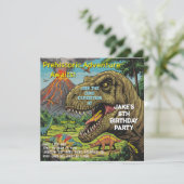 恐竜の先史時代のパーティー 招待状 (スタンド正面)