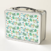 恐竜の先史時代の動物キッズスクール メタルランチボックス (裏面)