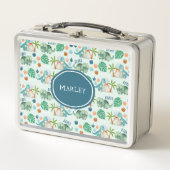 恐竜の先史時代の動物キッズスクール メタルランチボックス (正面)