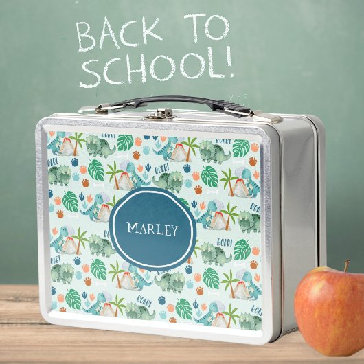 恐竜の先史時代の動物キッズスクール メタルランチボックス