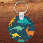 恐竜の冒険：子供の子供部屋壁紙 キーホルダー (正面)
