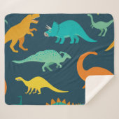 恐竜の冒険:子供の子供部屋壁紙 シェルパブランケット (正面(横))