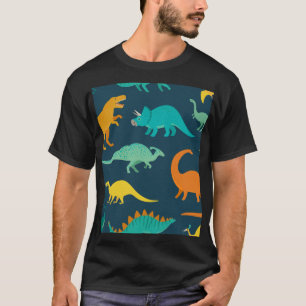 恐竜の冒険:子供の子供部屋壁紙 Tシャツ