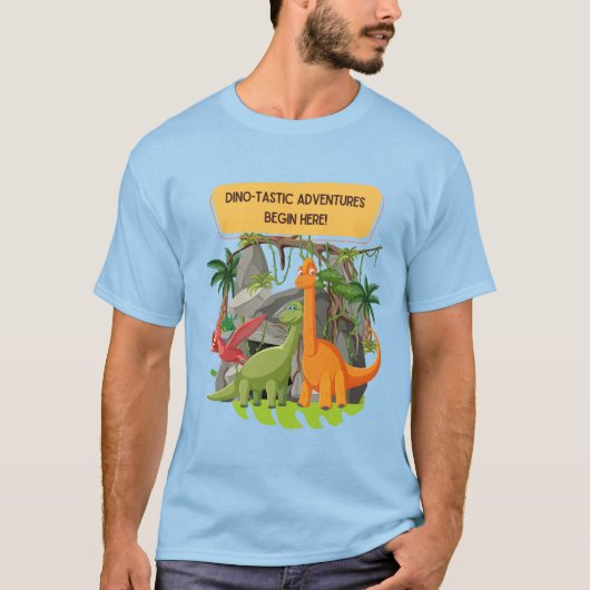 恐竜の冒険 引用 Tシャツ (正面)