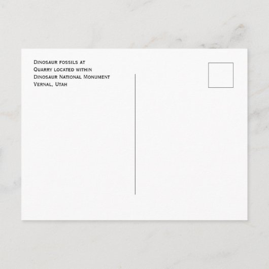 恐竜の化石の国立記念碑の採石場 ポストカード (裏面)