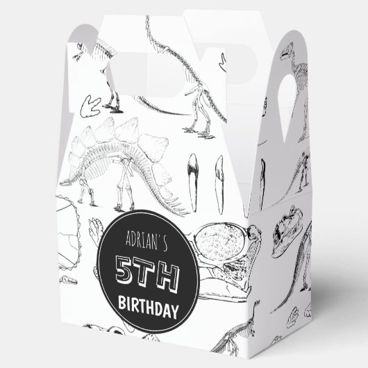 恐竜の化石の骨パターン誕生日時代 フェイバーボックス (オープン)