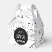 恐竜の化石の骨パターン誕生日時代 フェイバーボックス (正面サイド)