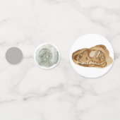 恐竜の化石キッズ誕生日パーティー紙吹雪 コンフェッティ (正面)