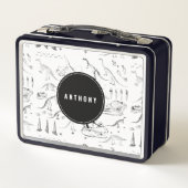 恐竜の化石名前をカスタムする学校 メタルランチボックス (裏面)