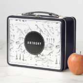 恐竜の化石名前をカスタムする学校 メタルランチボックス (インサイチュ)