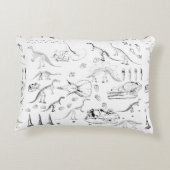 恐竜の化石骨パターン アクセントクッション (裏面)