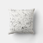 恐竜の化石骨パターン クッション (裏面)