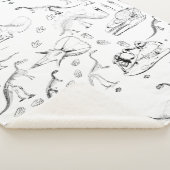 恐竜の化石骨パターン シェルパブランケット (3/4)