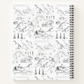 恐竜の化石骨パターン ノートブック (裏面)