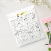 恐竜の化石骨パターン フェイバーバッグ (封をした状態)