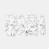 恐竜の化石骨パターン フェイバーボックス (折り畳みなし)