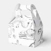 恐竜の化石骨パターン フェイバーボックス (正面サイド)
