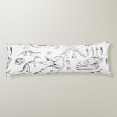 恐竜の化石骨パターン ボディピロー (裏面)