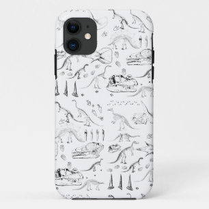 恐竜の化石骨パターン iPhone 11 ケース